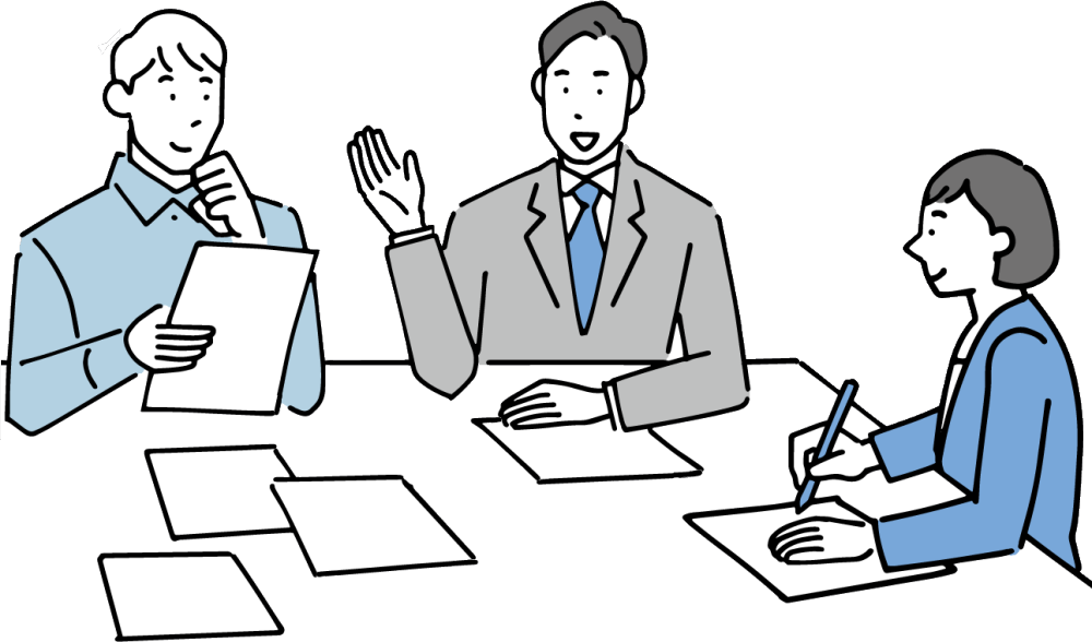 会議をしているイラスト2