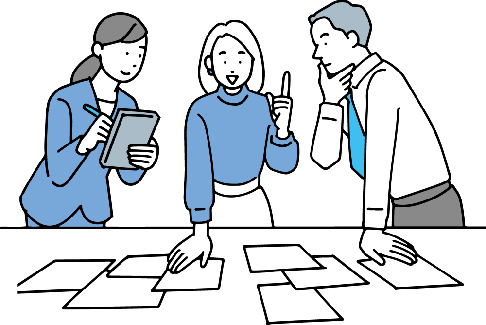 会議をしているイラスト